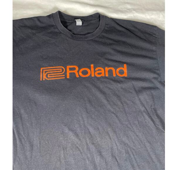 Roland Logo Black T-Shirt Music Gear Graphic Tee XL - Picture 5 of 6